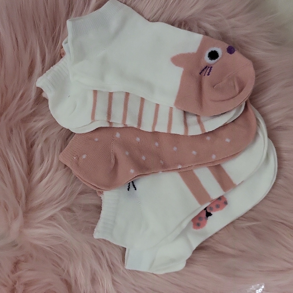 Brand New Cartoon CAT SOCK SET-5CT. - Picture 2 of 3